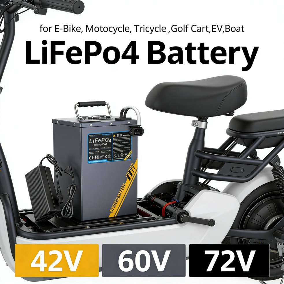 72V 30Ah Lifepo4 Battery Pack - Batterie LifePO4 longue durée 48V 60V