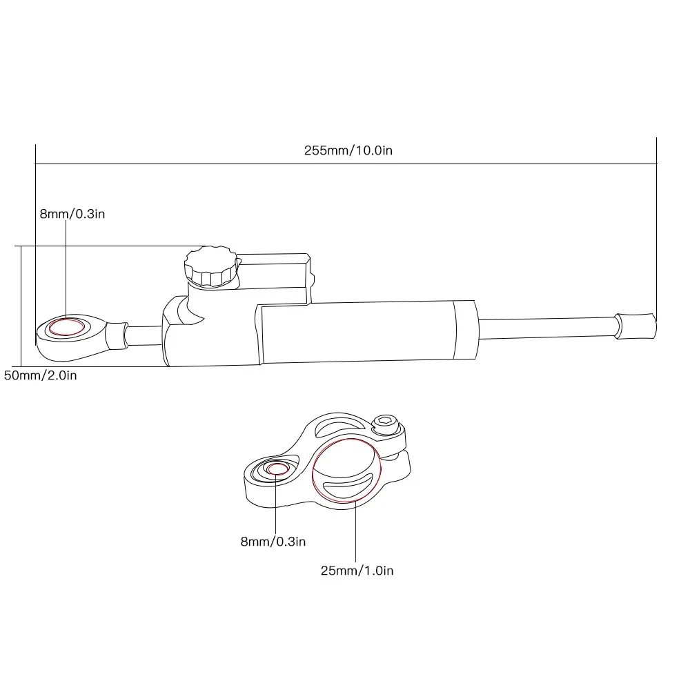 Kit de montage de support rapi - Steering Damper Stabilizer Kit Cnc avis et prix